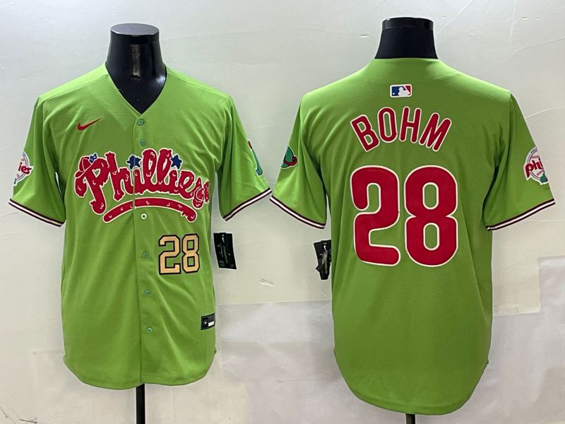 Men Philadelphia Phillies #28 Bohm Green Five generations Nike 2025 MLB Jersey style 3->philadelphia phillies->MLB Jersey